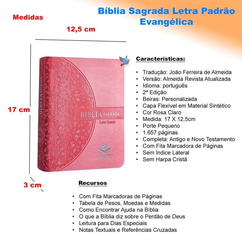 Holy Bible Lt Grande Almeida Updated ARA | Light Rose