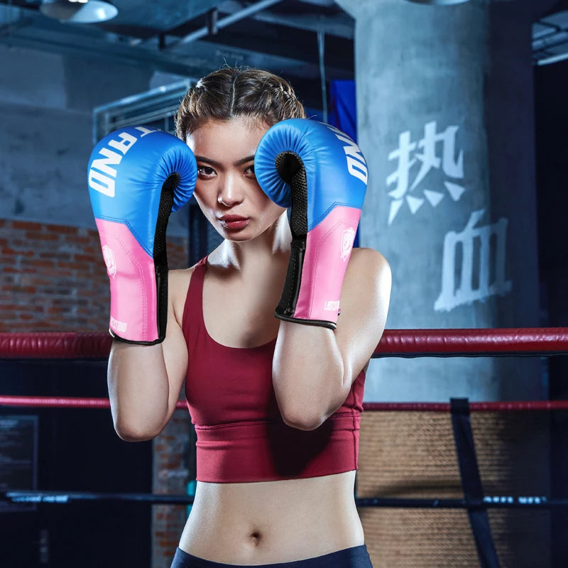 High Quality Adults Kids Women/Men Boxing Gloves Leather MMA Muay Thai Boxe De Luva Mitts Sanda GYM Equipments 8 10 12 6 OZ boks