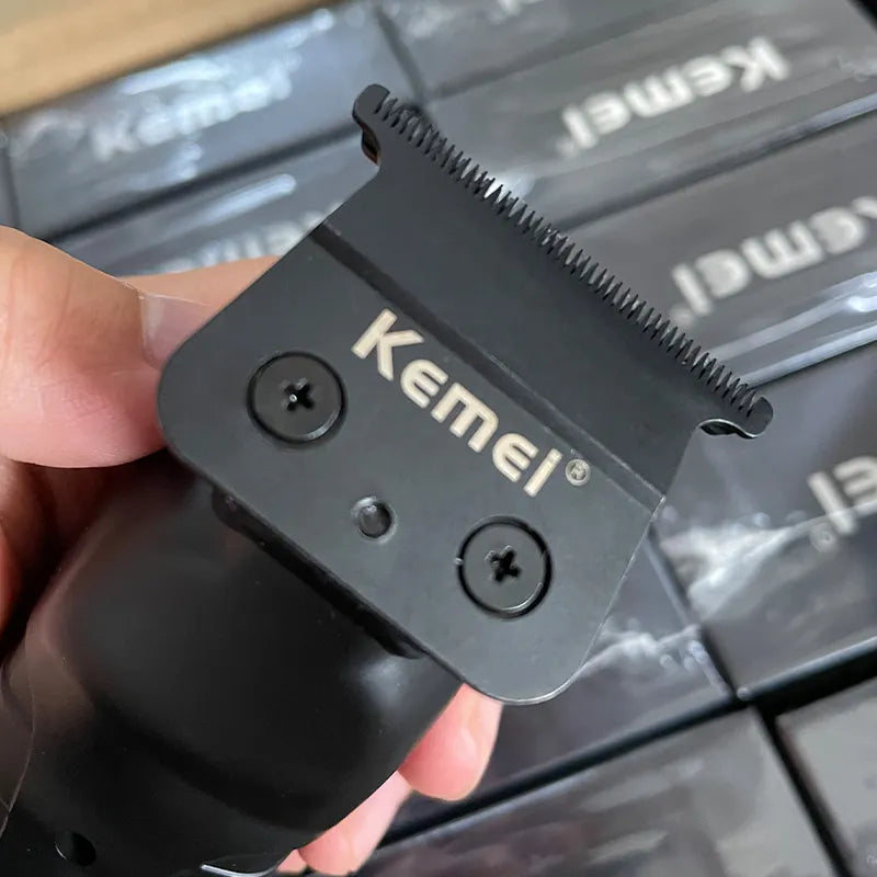 Kemei 2299 barbeiro aparador de cabelo sem fio 0mm zero lacunas escultura clipper detalhe profissional máquina corte acabamento elétrico