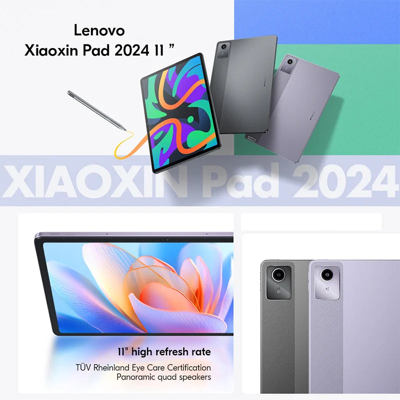 Global ROM Lenovo Xiaoxin Pad 2024 6GB 8GB 128GB 11" Tablet Qualcomm Snapdragon 685 Octa Core 7040mAh Battery WIFI Android Tab