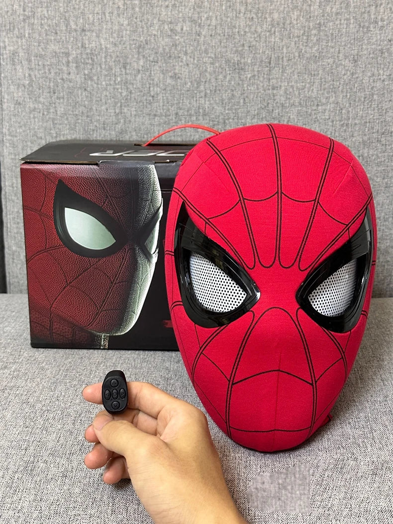 Novo homem-aranha: nenhuma maneira de casa máscara do homem aranha capacete de luxo recarregável remoto olhos máscara móvel cosplay decoração presente brinquedos