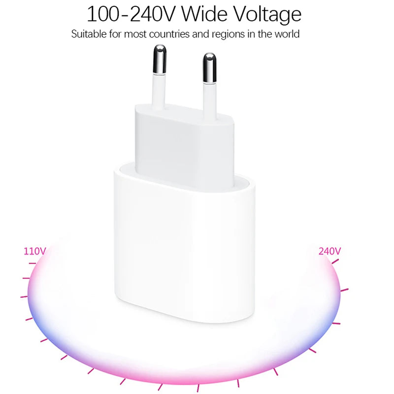 20w carregamento rápido pd usb c carregador para iphone 13 12 11 pro max samsung xiaomi adaptador de energia