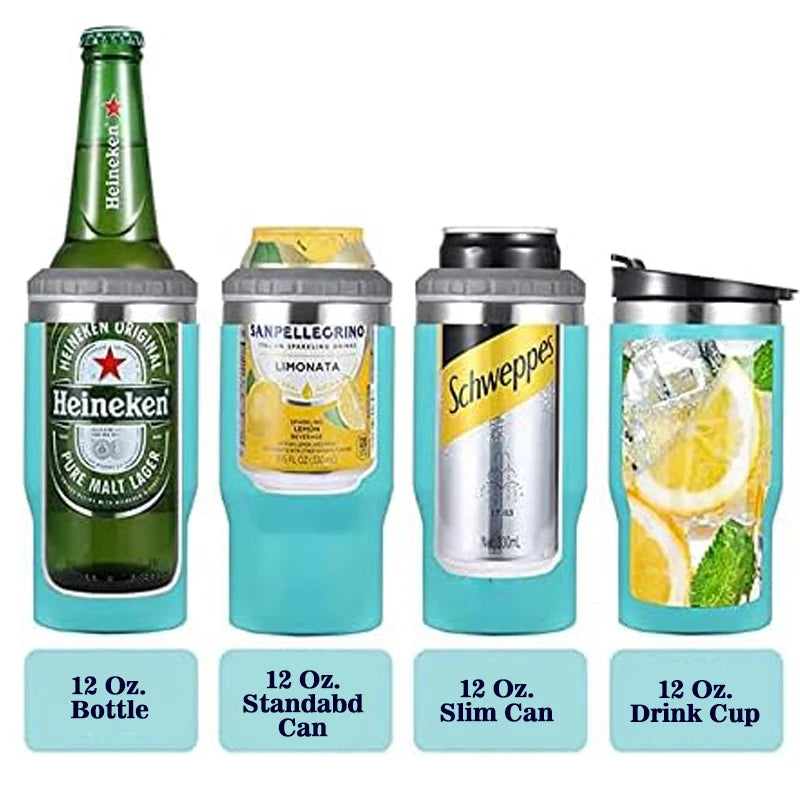 Stainless Steel Thermos Cup Double-layer Thickened Vacuum Keep Cooling Bottle for Drinks Beer Thermal insulation Mug With Opener