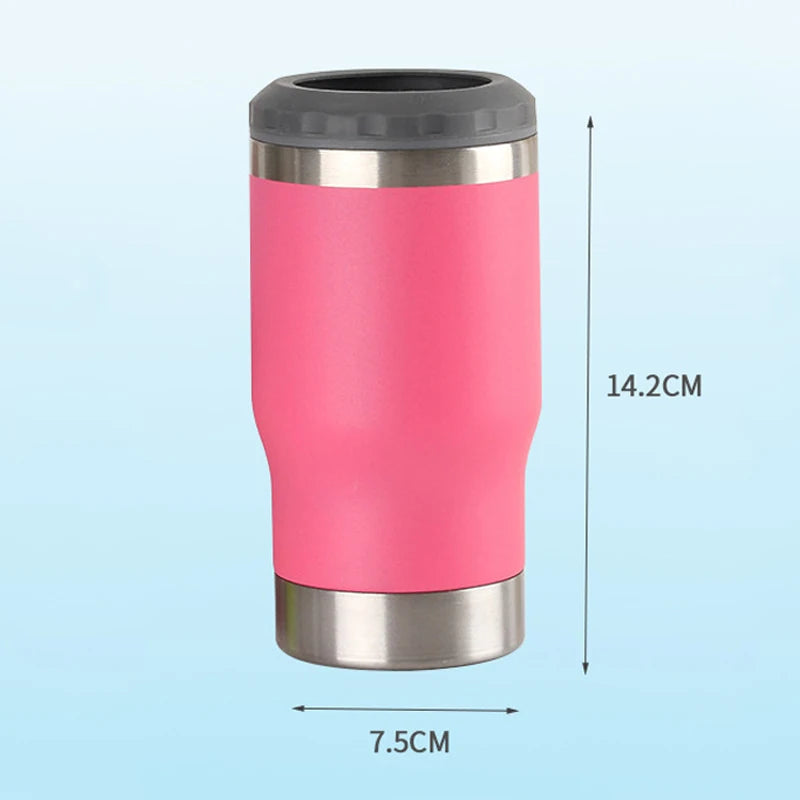 Stainless Steel Thermos Cup Double-layer Thickened Vacuum Keep Cooling Bottle for Drinks Beer Thermal insulation Mug With Opener