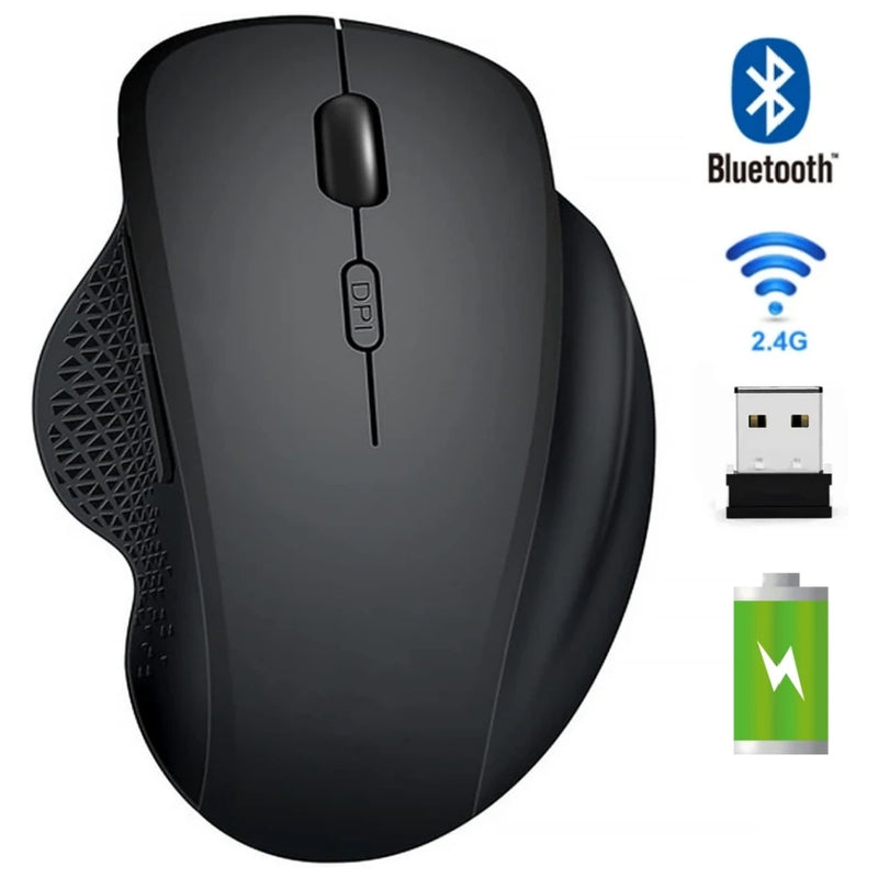 Bluetooth Wireless Mouse Rechargeable Gaming Mouse Gamer USB Computer Mouse Wireless Ergonomic Mause 6 Button Mice For PC Laptop