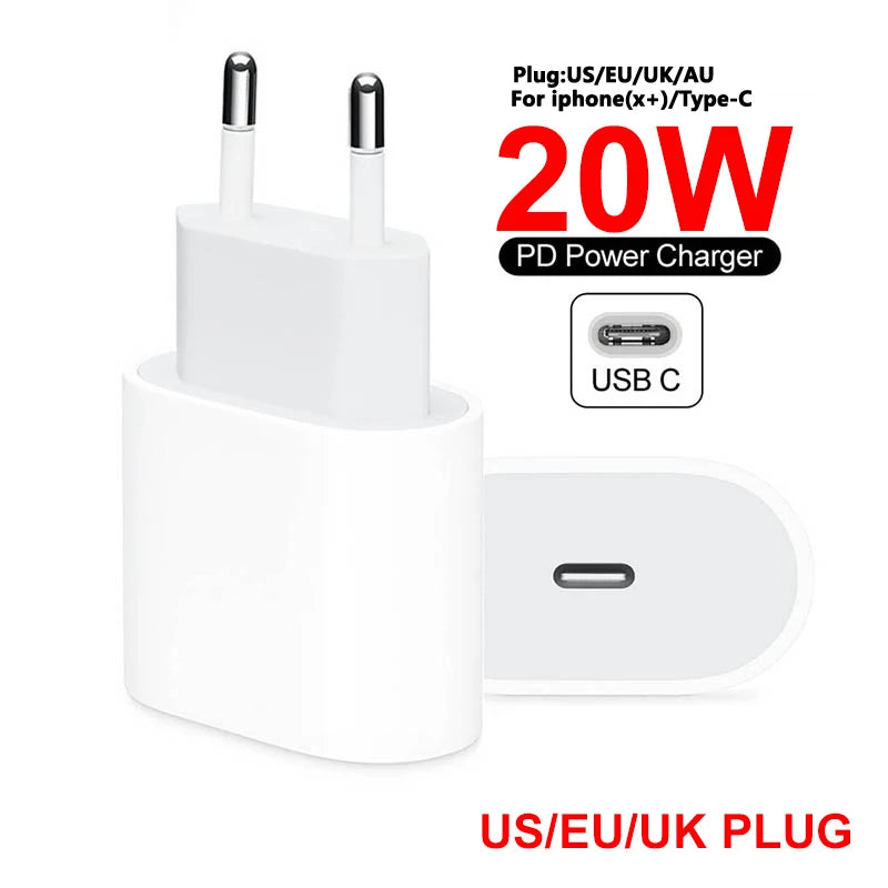 20w carregamento rápido pd usb c carregador para iphone 13 12 11 pro max samsung xiaomi adaptador de energia